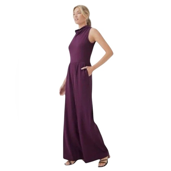 Pact | Fit & Flare Wide Leg Cowl Neck Jumpsuit XXL - Picture 2 of 8